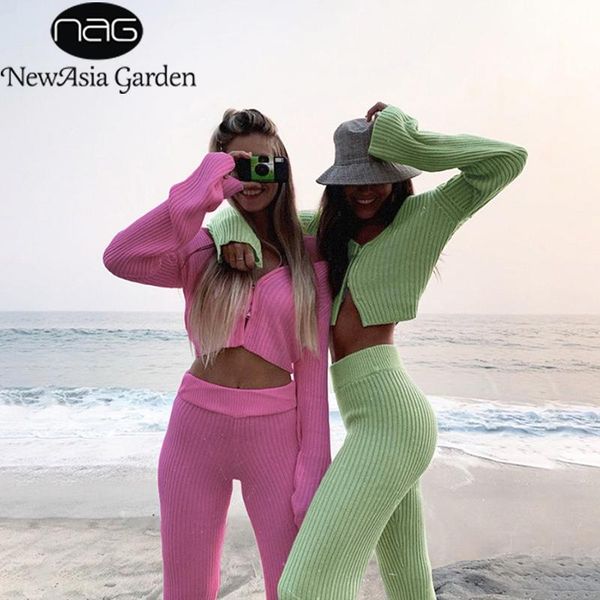 newasia ribbed knit two piece outfits flare sleeve zipper v neck crop loose sweatpants set women suits chic party wear 2020, Gray
newasia ribbed knit two piece outfits flare sleeve zipper v neck crop loose sweatpants set women suits chic party wear 2020, Gray
