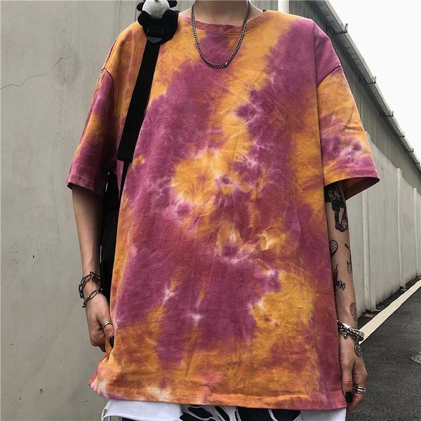 summer korean style ins harajuku style street retro color tie-dyed loose all-match round neck short-sleeved t-shirt for men and women, White;black
summer korean style ins harajuku style street retro color tie-dyed loose all-match round neck short-sleeved t-shirt for men and women, White;black