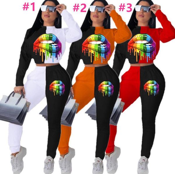 women tracksuit plus size lips printed long sleeves sweatshirt pullover leggings tights pants two piece outfit sports suit 3 colors e101503, Gray
women tracksuit plus size lips printed long sleeves sweatshirt pullover leggings tights pants two piece outfit sports suit 3 colors e101503, Gray