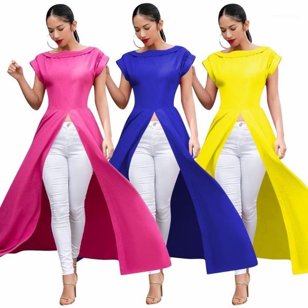 women's blouses & shirts asymmetric ruffles at back round neck pink yellow blue color casual shirt for ladies1, White
women's blouses & shirts asymmetric ruffles at back round neck pink yellow blue color casual shirt for ladies1, White