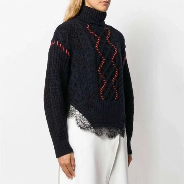 2019 new winter round neck full sleeves knits sweater pullover contrast colors lace patchwork female clothes xx1051, White;black
2019 new winter round neck full sleeves knits sweater pullover contrast colors lace patchwork female clothes xx1051, White;black