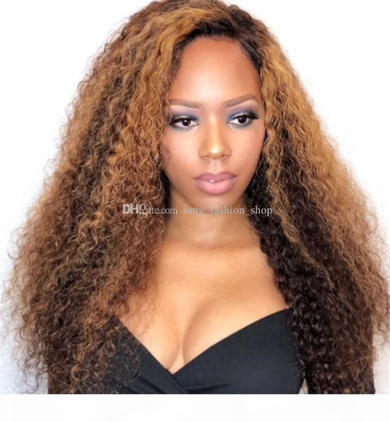 new arrival kinky curly 150% density two tone color human hair wig #1bt30 ombre lace front wig virgin brazilian full lace wig, Black;brown
new arrival kinky curly 150% density two tone color human hair wig #1bt30 ombre lace front wig virgin brazilian full lace wig, Black;brown