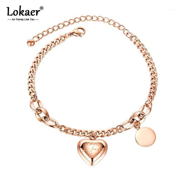 charm bracelets lokaer fashion stainless steel love heart & round tag for women girls bohemia chain bracelet jewelry b200971, Golden;silver
charm bracelets lokaer fashion stainless steel love heart & round tag for women girls bohemia chain bracelet jewelry b200971, Golden;silver