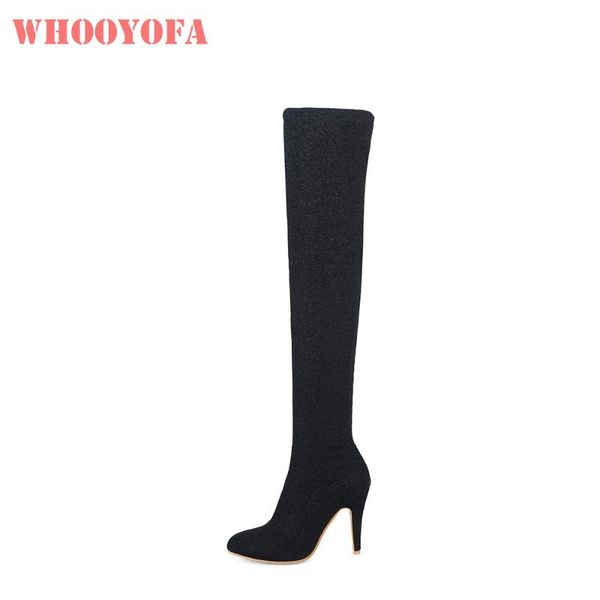 brand new winter flexible blue silver women thigh high dress boots stiletto heels lady shoes wk331 plus big size 12 32 43 48, Black
brand new winter flexible blue silver women thigh high dress boots stiletto heels lady shoes wk331 plus big size 12 32 43 48, Black