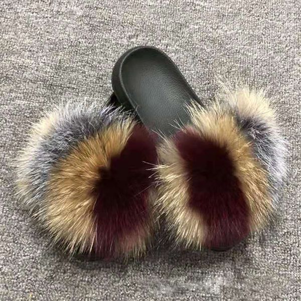 women real fox fur slippers slides flip flops popular fluffy long fur sandals beach raccoons fur shoes slipper sale, Black
women real fox fur slippers slides flip flops popular fluffy long fur sandals beach raccoons fur shoes slipper sale, Black