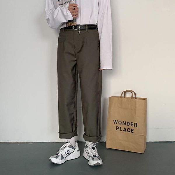 men's suits & blazers 2021 spring and autumn youth men's loose solid color korean style trousers fashion casual wild straight-leg, White;black
men's suits & blazers 2021 spring and autumn youth men's loose solid color korean style trousers fashion casual wild straight-leg, White;black