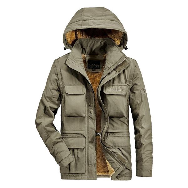 men's jackets 2021 arrival hooded jacket coat winter outwear warm fleece multi pockets casual blouse overcoat thick outfit plus size m-, Black;brown
men's jackets 2021 arrival hooded jacket coat winter outwear warm fleece multi pockets casual blouse overcoat thick outfit plus size m-, Black;brown