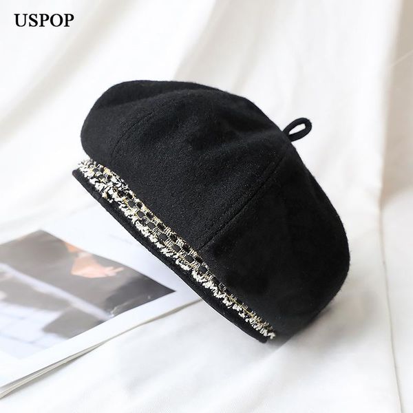 berets uspop 2021 women hats autumn winter wool patchwork tweed ribbon beret vintage painter cap, Blue;gray
berets uspop 2021 women hats autumn winter wool patchwork tweed ribbon beret vintage painter cap, Blue;gray