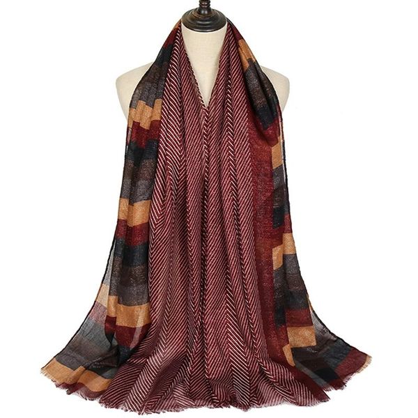 scarves fashion striped polyester scarf hijab geometric printed headband women muslim lomg shawl islamic warps 180*75cm, Blue;gray
scarves fashion striped polyester scarf hijab geometric printed headband women muslim lomg shawl islamic warps 180*75cm, Blue;gray