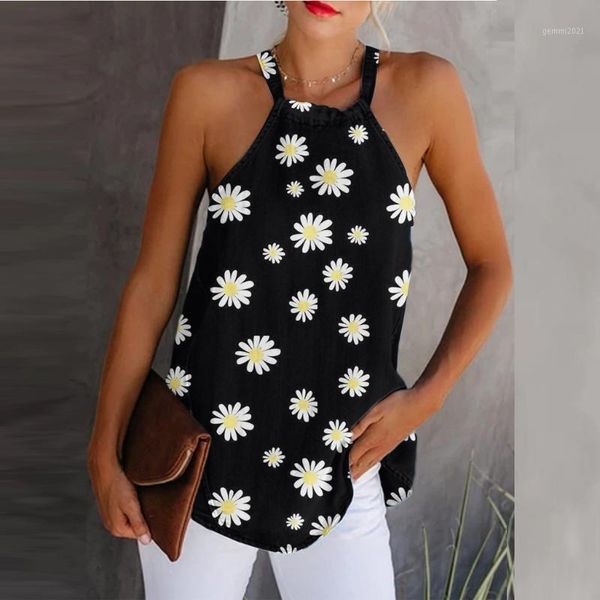 women's tanks & camis kancoold t-shirt women daisy print sleeveless halter frenulum o-neck casual loose vest blouse 2021 summer may, White
women's tanks & camis kancoold t-shirt women daisy print sleeveless halter frenulum o-neck casual loose vest blouse 2021 summer may, White