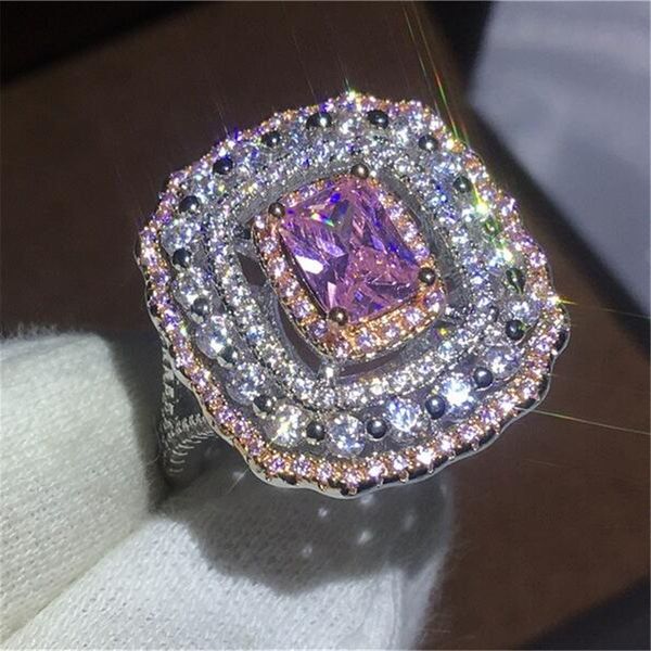 sparkling luxury jewelry 925 sterling silver pink sapphire cz diamond gemstones promise princess women wedding engagement bridal ring gift, Slivery;golden
sparkling luxury jewelry 925 sterling silver pink sapphire cz diamond gemstones promise princess women wedding engagement bridal ring gift, Slivery;golden
