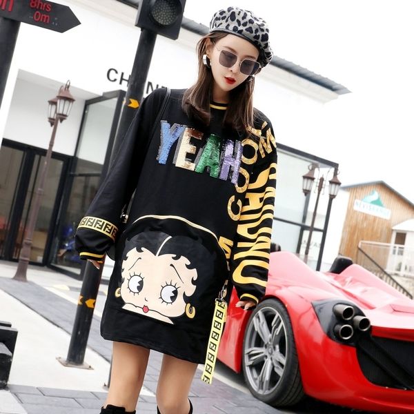 y7wxp autumn and winter cec thickened women's 2019 new european brand fashion sweatercoat sweatercartoon letter printed ins loose swe, Black
y7wxp autumn and winter cec thickened women's 2019 new european brand fashion sweatercoat sweatercartoon letter printed ins loose swe, Black