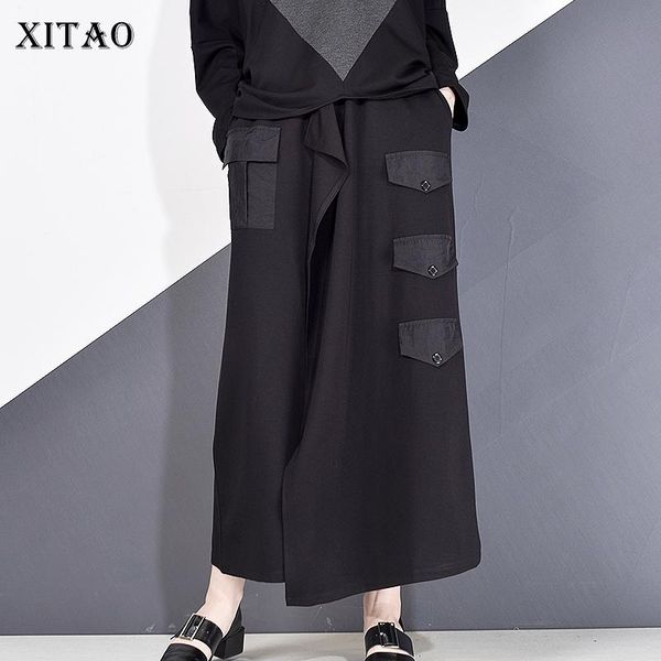 xitao patchwork pocket pants women streetwear style 2020 autumn trend fashion new elastic waist straight ankle length gcc3978, Black;white
xitao patchwork pocket pants women streetwear style 2020 autumn trend fashion new elastic waist straight ankle length gcc3978, Black;white