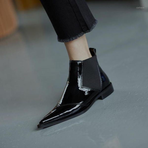 100% cow leather women's boots poined toe low heels heels ladies ankle boots autumn winter party casual basic shoes woman1, Black
100% cow leather women's boots poined toe low heels heels ladies ankle boots autumn winter party casual basic shoes woman1, Black