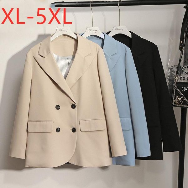 new ladies autumn winter plus size blazer for women large casual loose long sleeve pocket khaki blue blazers coat 3xl 4xl 5xl, White;black
new ladies autumn winter plus size blazer for women large casual loose long sleeve pocket khaki blue blazers coat 3xl 4xl 5xl, White;black