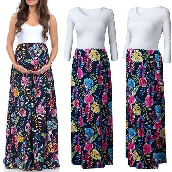 maternity dresses fashion women pregnant splicing long sleeves strap print leaf dress robe ropa de maternidad1, White
maternity dresses fashion women pregnant splicing long sleeves strap print leaf dress robe ropa de maternidad1, White