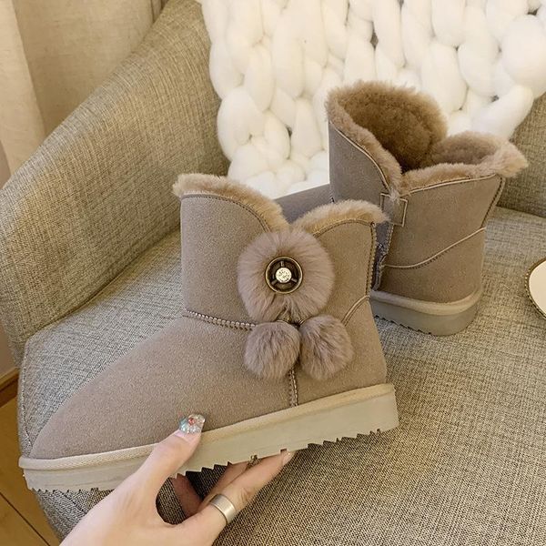 2020 winter warm cotton shoes soft sole waterproof mid-tube boots plush handmade women snow boots, Black
2020 winter warm cotton shoes soft sole waterproof mid-tube boots plush handmade women snow boots, Black