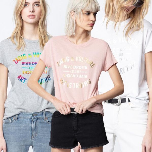 the new summer french zad*g women's classic monochromatic gold printed cotton short sleeve t-shirt 3 colors xs~l, White
the new summer french zad*g women's classic monochromatic gold printed cotton short sleeve t-shirt 3 colors xs~l, White