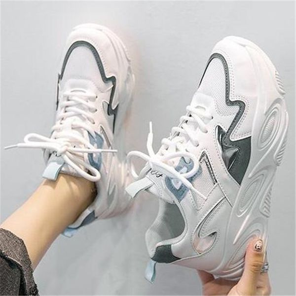 2021 new thick spring sneakers autumn vulcan tennis from women female dad's casual shoes oxdb, Black;white
2021 new thick spring sneakers autumn vulcan tennis from women female dad's casual shoes oxdb, Black;white