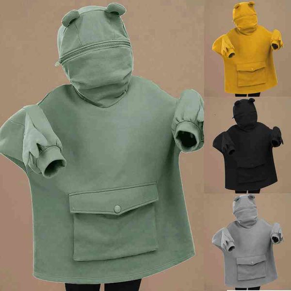 plus velvet sweatshirt women hoodies sweet japan creative stitching three-dimensional cute frogs pullover pocket hoodies, Black
plus velvet sweatshirt women hoodies sweet japan creative stitching three-dimensional cute frogs pullover pocket hoodies, Black