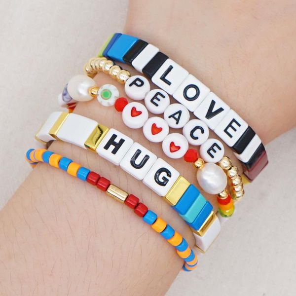 shinus love letter beads jewelry enamel tile bracelet for women bohemian fashion real pearls heart bracelets wholesale, Golden;silver
shinus love letter beads jewelry enamel tile bracelet for women bohemian fashion real pearls heart bracelets wholesale, Golden;silver