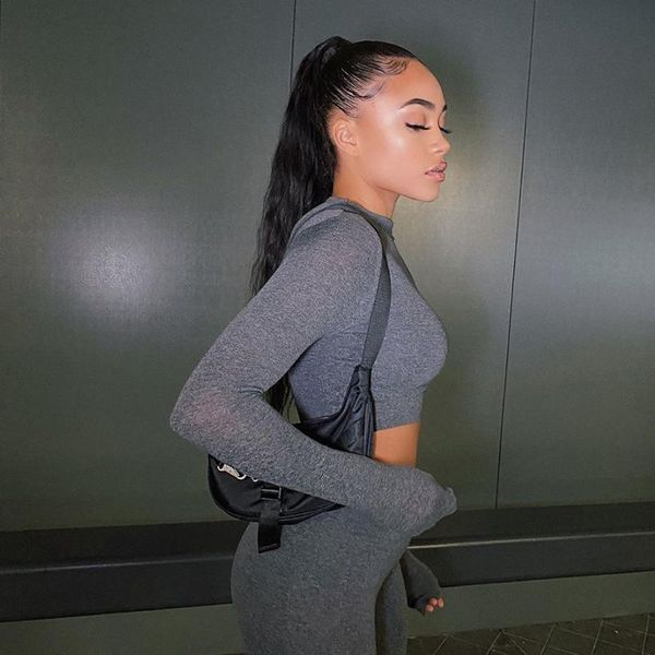 2021 winter crop racksuit club two piece outfits for women plus size clothing lounge wear sets matching jumpsuits ins, Gray
2021 winter crop racksuit club two piece outfits for women plus size clothing lounge wear sets matching jumpsuits ins, Gray