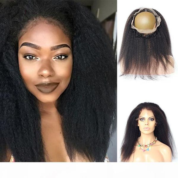 pre plucked 360 lace band closure malaysian hair kinky straight 360 lace frontal band with adjustable strap coarse yaki full lace frontal, Black;brown 
pre plucked 360 lace band closure malaysian hair kinky straight 360 lace frontal band with adjustable strap coarse yaki full lace frontal, Black;brown