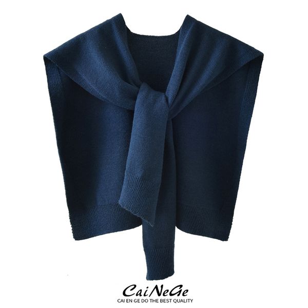 winter shirt with shoulder knitted shawl, autumn cervical protection and foreign fashionable scarf for women, Blue;gray
winter shirt with shoulder knitted shawl, autumn cervical protection and foreign fashionable scarf for women, Blue;gray