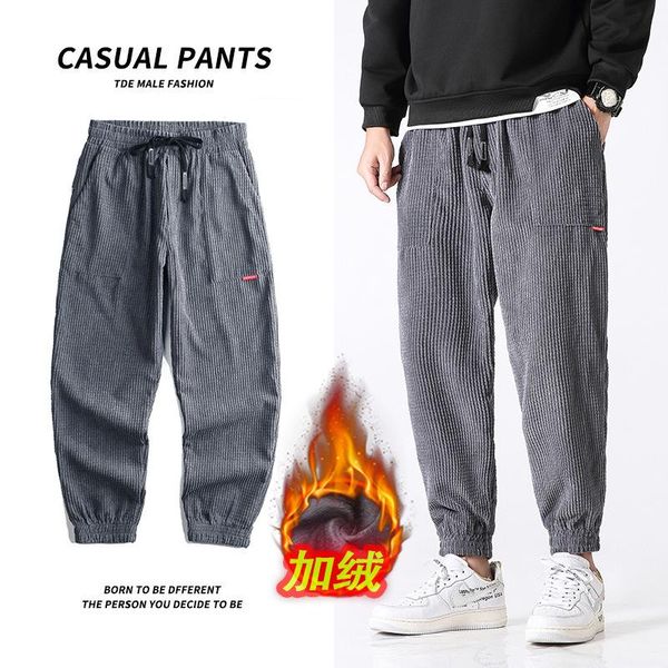 loose corduroy pants men's autumn winter casual trousers trend all-match plus cashmere pants men's jogging joggers sweatpants, Black;blue
loose corduroy pants men's autumn winter casual trousers trend all-match plus cashmere pants men's jogging joggers sweatpants, Black;blue