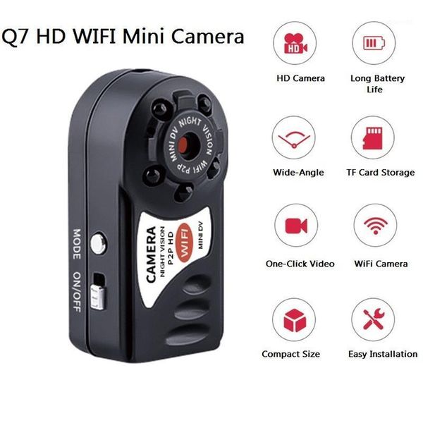 q7 wifi mini camera 480p wide angle infrared night vision with six lights camcorders kits for home car mini wecam lens sport dv1
q7 wifi mini camera 480p wide angle infrared night vision with six lights camcorders kits for home car mini wecam lens sport dv1