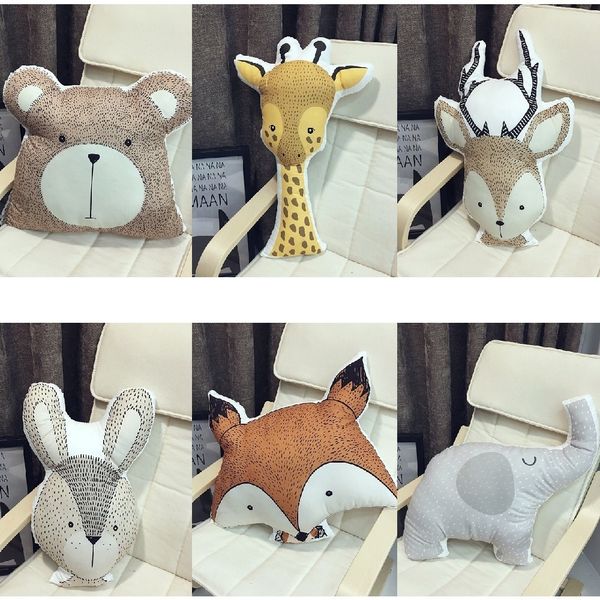 cartoon animals fox rabbit bear giraffe deer elephant cushion baby calm sleep pillow nordic kids room decoration toy p props y200723
cartoon animals fox rabbit bear giraffe deer elephant cushion baby calm sleep pillow nordic kids room decoration toy p props y200723