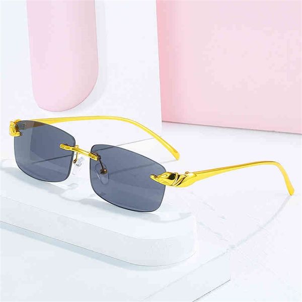 73% off factory sale leopard head frameless men's small square sunglasses women's classic glasses, White;black
73% off factory sale leopard head frameless men's small square sunglasses women's classic glasses, White;black