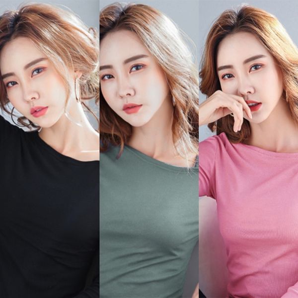 mfdhc stitching bottoming shows thin korean tight fit with hight long sleeve spring sexyshoulder t-shirt shirt elastic smart for wome, White
mfdhc stitching bottoming shows thin korean tight fit with hight long sleeve spring sexyshoulder t-shirt shirt elastic smart for wome, White