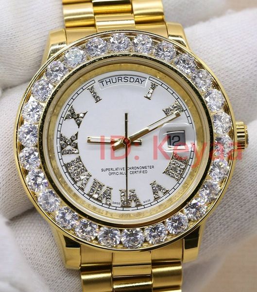 diamonds watches a2813 18k mens president day-date diamond watch men automatic sapphire original mechanical wristwatches, Slivery;brown
diamonds watches a2813 18k mens president day-date diamond watch men automatic sapphire original mechanical wristwatches, Slivery;brown