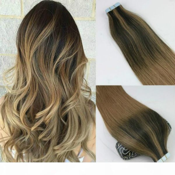 100gram 40pcs tape in human hair extensions balayage ombre color brown brazilian virgin hair seamless pu skin weft 100g, Black
100gram 40pcs tape in human hair extensions balayage ombre color brown brazilian virgin hair seamless pu skin weft 100g, Black