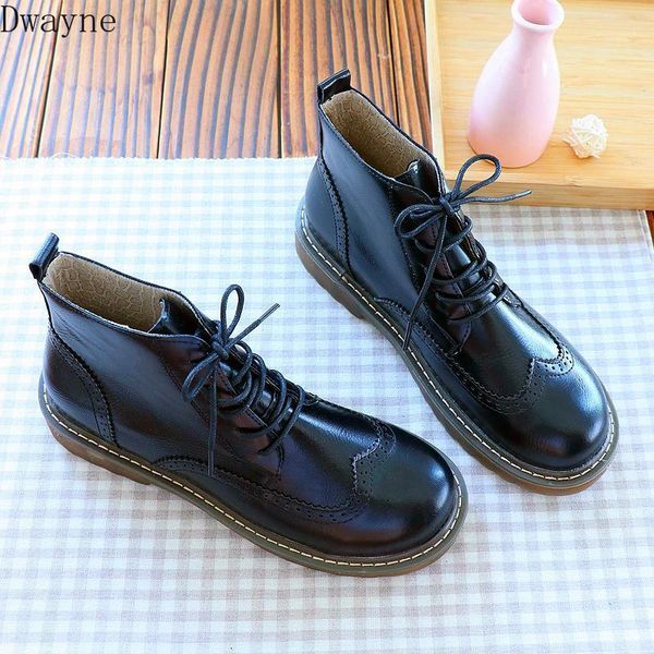 retro leather flat-bottomed knight short boots autumn and winter female round head fashion brock single1, Black
retro leather flat-bottomed knight short boots autumn and winter female round head fashion brock single1, Black