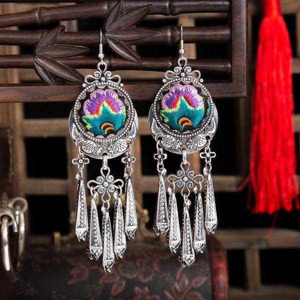 dangle & chandelier chinese ethnic fashion pendant rainbow sliver embroidered vintage earrings for women bohemian tassel retro jewelry femal, Silver
dangle & chandelier chinese ethnic fashion pendant rainbow sliver embroidered vintage earrings for women bohemian tassel retro jewelry femal, Silver