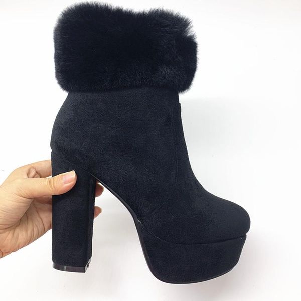 boots genuine leather high heels women snow ladies platform ankle party wedding dress pumps large size 41 42 43, Black
boots genuine leather high heels women snow ladies platform ankle party wedding dress pumps large size 41 42 43, Black
