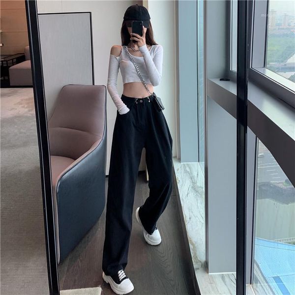 women's jeans 2021 hyuna loose wide-leg retro hook high waist mopping pants old women1, Blue
women's jeans 2021 hyuna loose wide-leg retro hook high waist mopping pants old women1, Blue