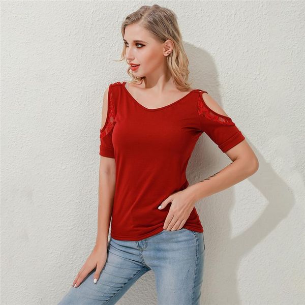 new 2021 women summer loose t shirt casual short sleeve tees off shoulder lace patchwork vintage t-shirt, White
new 2021 women summer loose t shirt casual short sleeve tees off shoulder lace patchwork vintage t-shirt, White