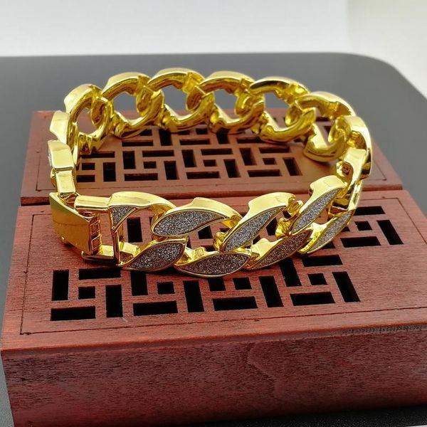 men's hip hop cuban chain link alloy bracelet ice out men's fashion charm gift bracelet wmthvr, Black
men's hip hop cuban chain link alloy bracelet ice out men's fashion charm gift bracelet wmthvr, Black