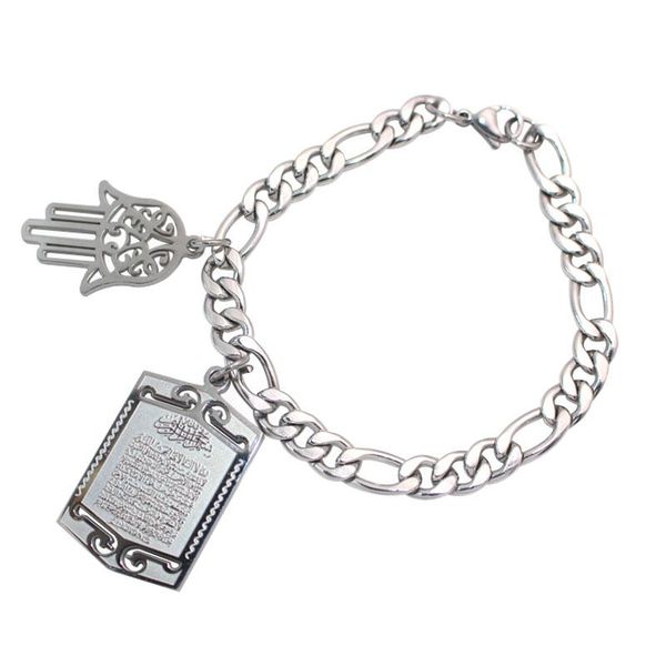 islam muslim hamsa hand of fatima ayatul kursi turkey evil eye stainless steel bracelets, Black
islam muslim hamsa hand of fatima ayatul kursi turkey evil eye stainless steel bracelets, Black