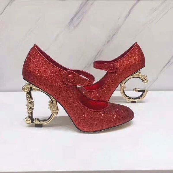 fashion show new letter heel leather single shoes 2020 special-shaped heel with word belt banquet mary zhen shoes fashion, Black
fashion show new letter heel leather single shoes 2020 special-shaped heel with word belt banquet mary zhen shoes fashion, Black