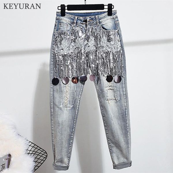 stretch skinny jeans woman elastic denim ripped skinny beading vintage casual thin pants feminino jeans with luxury sequined, Blue
stretch skinny jeans woman elastic denim ripped skinny beading vintage casual thin pants feminino jeans with luxury sequined, Blue