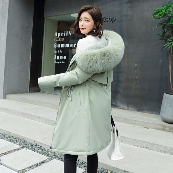 fitaylor new winter cotton parkas women large fur collar slim hooded thick warm coat padded jacket snow parkas 201019, Black
fitaylor new winter cotton parkas women large fur collar slim hooded thick warm coat padded jacket snow parkas 201019, Black