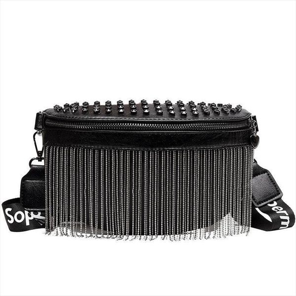 women punk rivet waist bags tassel cool fanny pack leather chest belt bags crossbody shoulder phone money bum hip purse
women punk rivet waist bags tassel cool fanny pack leather chest belt bags crossbody shoulder phone money bum hip purse