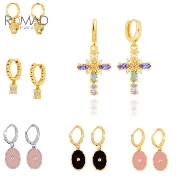 ROMAD INS Cute Pink Pendant Earrings Jewelry Luxury 925 Sterling Silver Color Diamond Cross Earrings Women Pendientes Mujer
ROMAD INS Cute Pink Pendant Earrings Jewelry Luxury 925 Sterling Silver Color Diamond Cross Earrings Women Pendientes Mujer