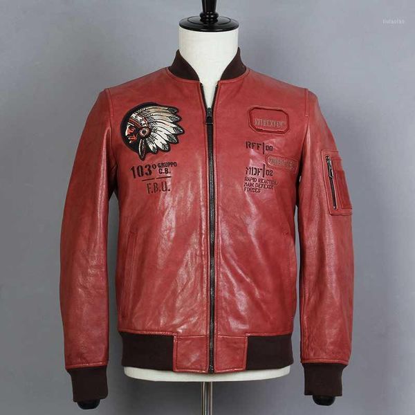 fashion 2020 sheepskin embroidery pattern genuine leahter jacket men red baseball coat real leather motorcycle clothing1, Black
fashion 2020 sheepskin embroidery pattern genuine leahter jacket men red baseball coat real leather motorcycle clothing1, Black