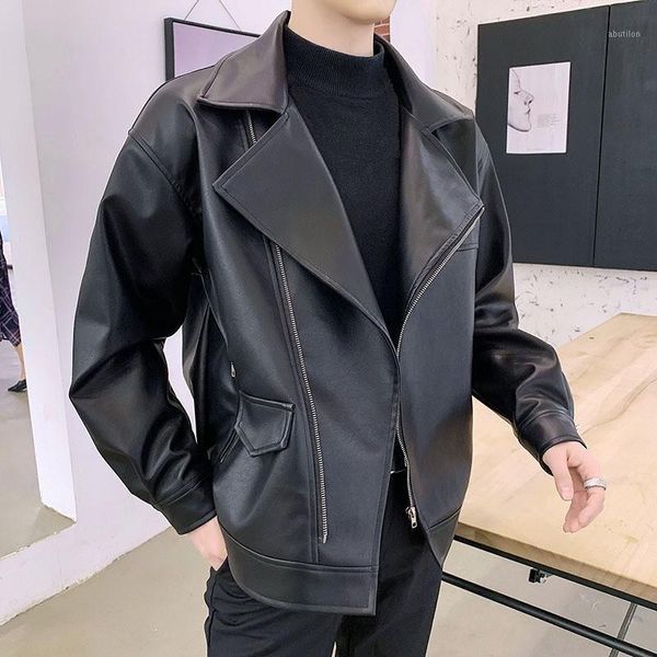 men's jackets fashion korean casual loose mens faux leather turn down collar moto biker male pu coats jaqueta masculino1, Black;brown
men's jackets fashion korean casual loose mens faux leather turn down collar moto biker male pu coats jaqueta masculino1, Black;brown