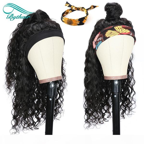 bythair curly headband wig for women brazilian human hair headband wig virgin hair machine made human hair wigs, Black 
bythair curly headband wig for women brazilian human hair headband wig virgin hair machine made human hair wigs, Black